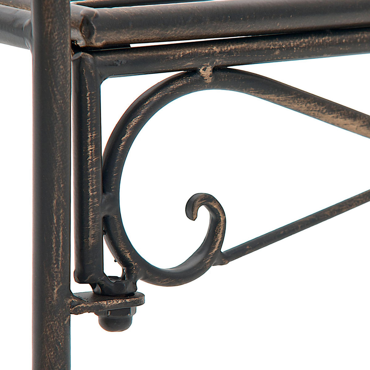 GARTENBANK 128/46 cm Metall Bronze - Bronzefarben, Metall (128/94/46cm) - CLP