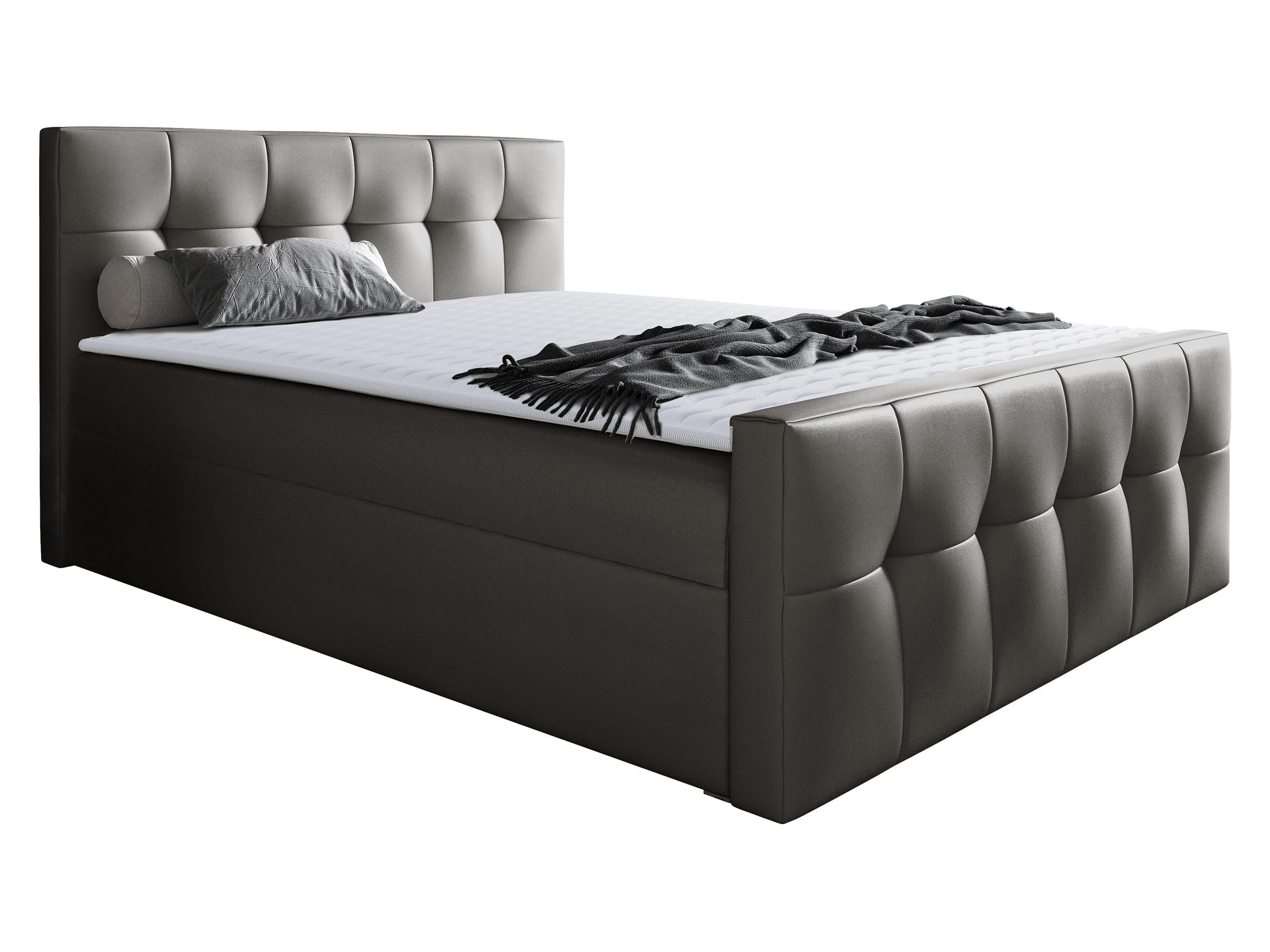 BOXBETT Malibu - Grau, Holz (200/200cm) - MIRJAN24