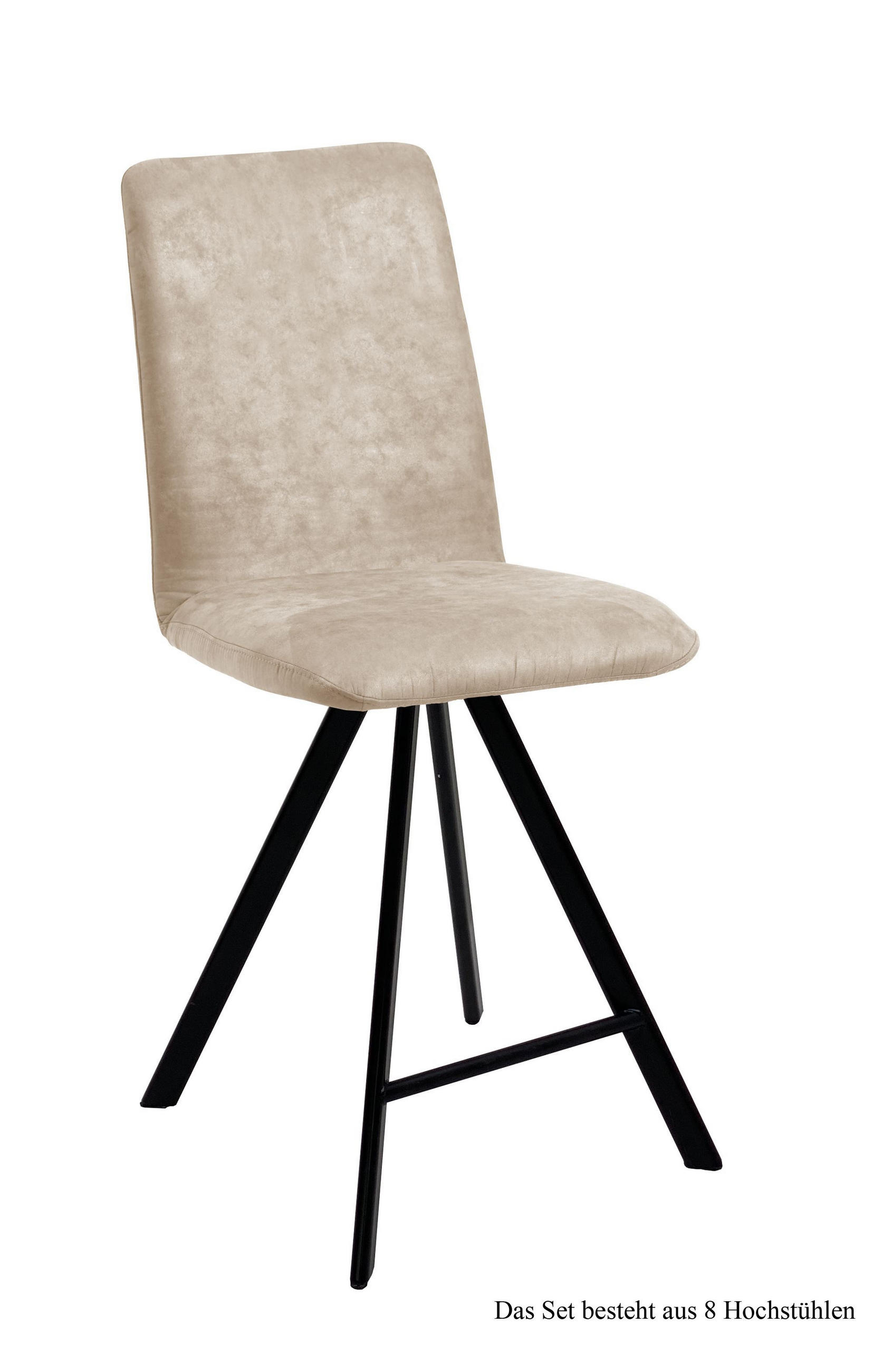 THEKENSTUHL drehbar (8er-Set) Desirae 47x109x60 Schwarz/Natur - Schwarz/Naturfarben, Kunststoff (60/109/47cm) - 58aufmkessel