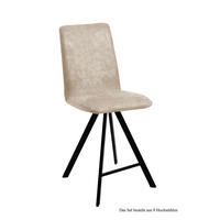 THEKENSTUHL drehbar (8er-Set) Desirae 47x109x60 Schwarz/Natur - Schwarz/Naturfarben, Kunststoff (60/109/47cm) - 58aufmkessel