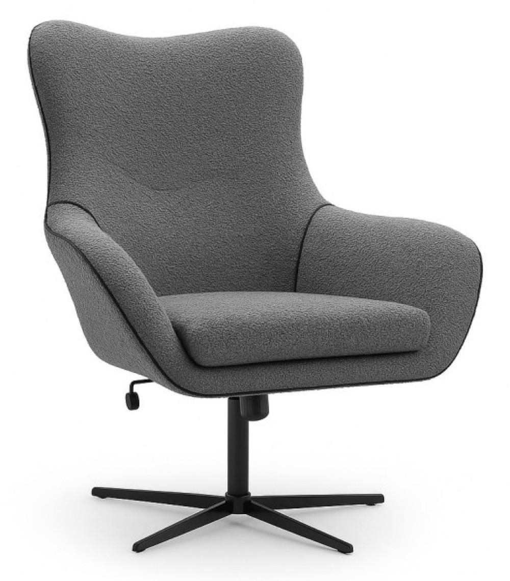 SESSEL Grau LISA Drehbar Mit Verstellbarer Rückenlehne - Grau, Textil (88/110/106cm) - Sepro Meble