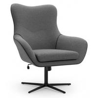 SESSEL Grau LISA Drehbar Mit Verstellbarer Rückenlehne - Grau, Textil (88/110/106cm) - Sepro Meble