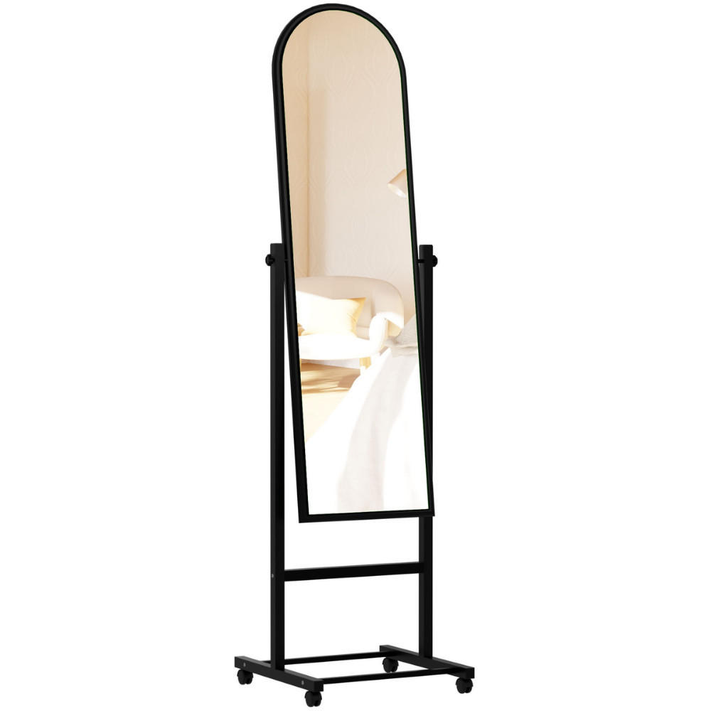 Deluke Standspiegel Schwarz 39x151x39 cm