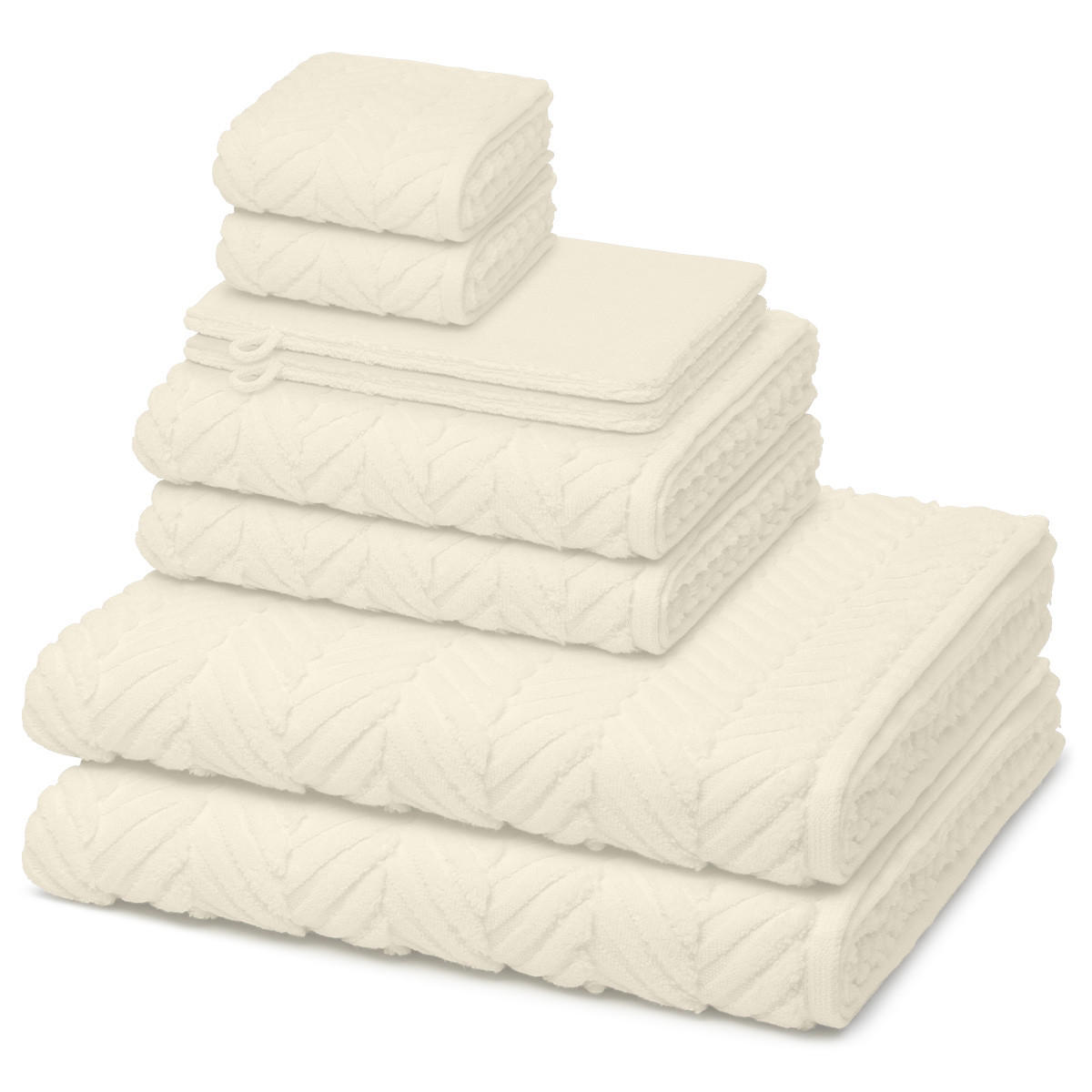 FROTTIERSET Sensual Skin Zopf 8-teilig - Naturfarben, Textil (50/100cm) - Ross