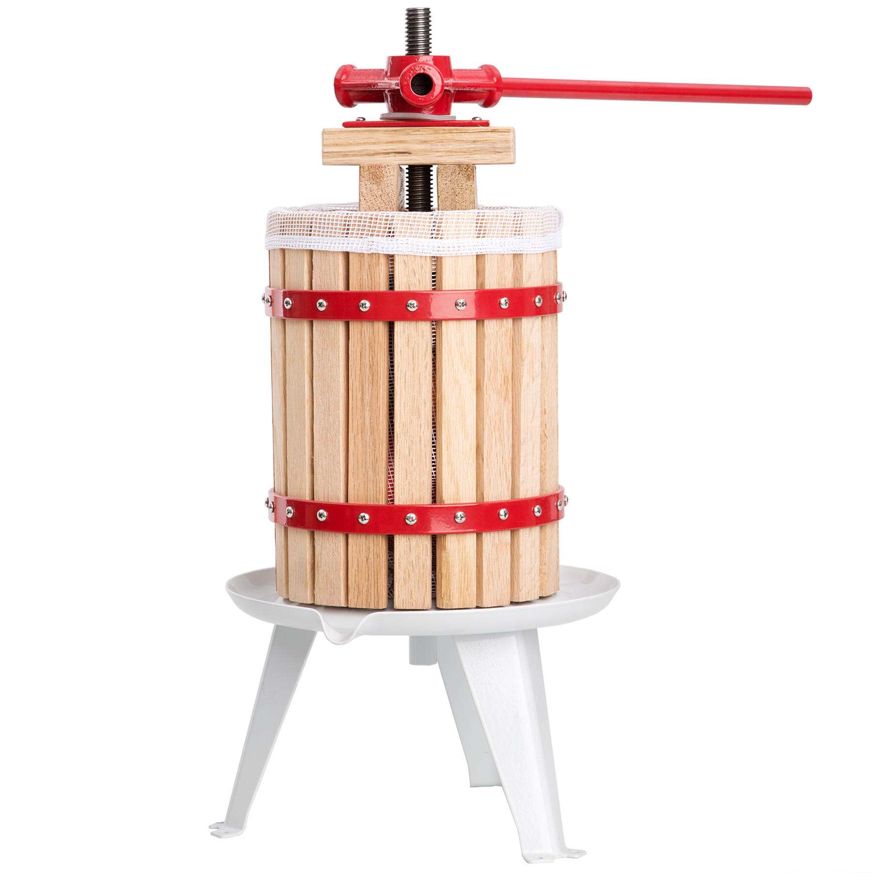 SAFTPRESSE 6 L ,60 x 45 x 28 cm,rot - Rot, Metall (45/28/60cm) - tectake