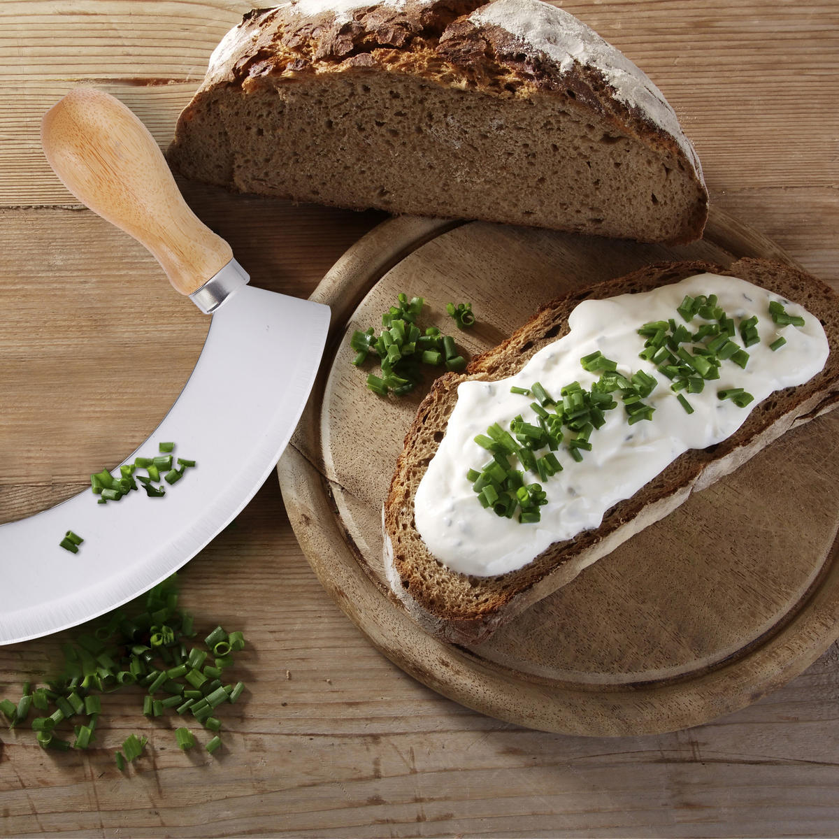 WIEGEMESSER - Hellbraun, Holz/Metall (20cm) - Relaxdays