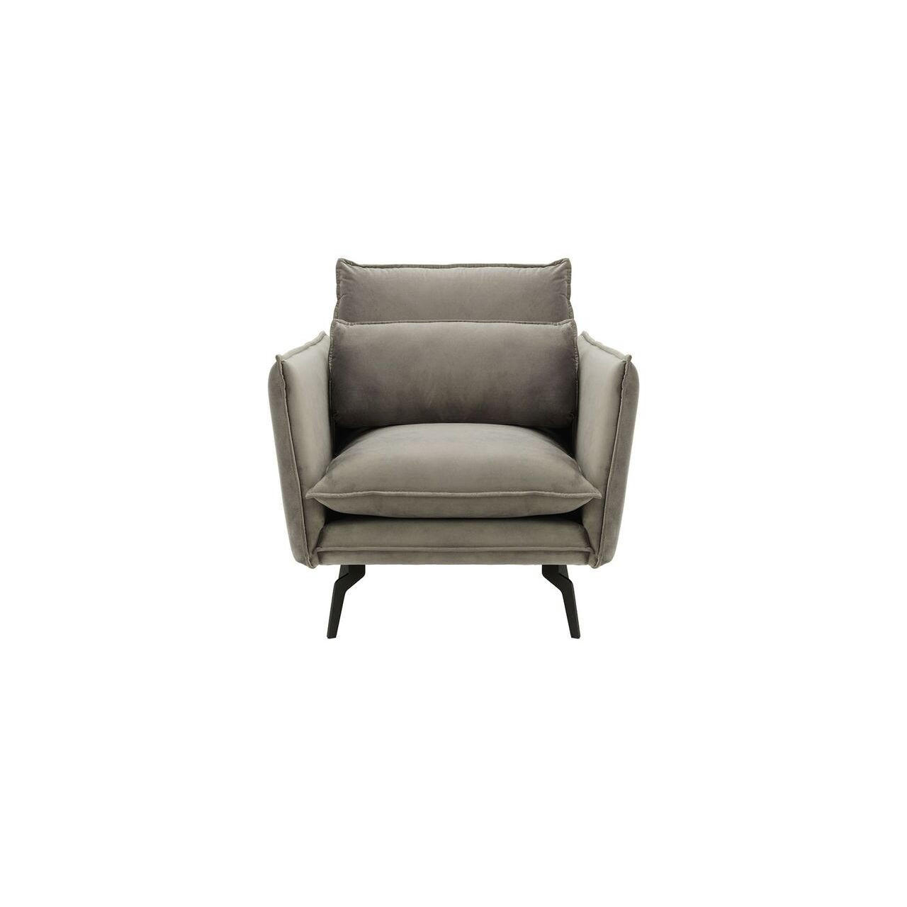 SESSEL Layla-Velluto 17 - Braun, Holz/Textil (105/95/98cm)