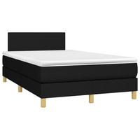 BOXSPRINGBETT Mit Matratze Schwarz 120/190 Cm Stoff - Weiß, Textil (120/190cm) - vidaXL
