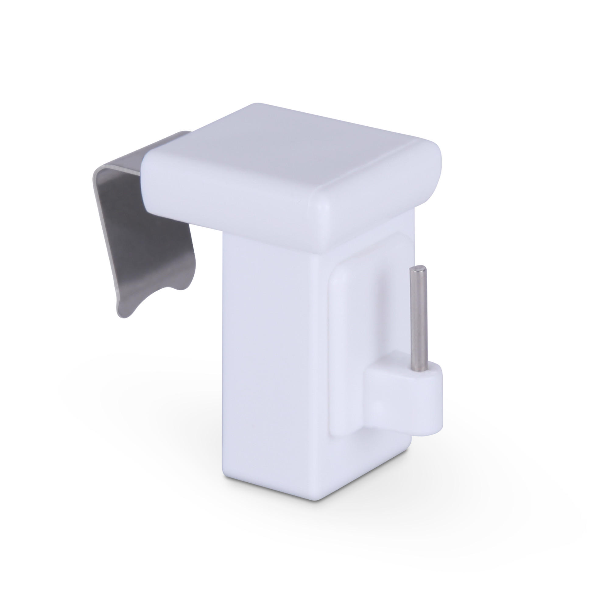 KLEMMTRÄGER für Vitragestangen 2er Pack - Weiß, Kunststoff (2/4/4cm) - Bestlivings