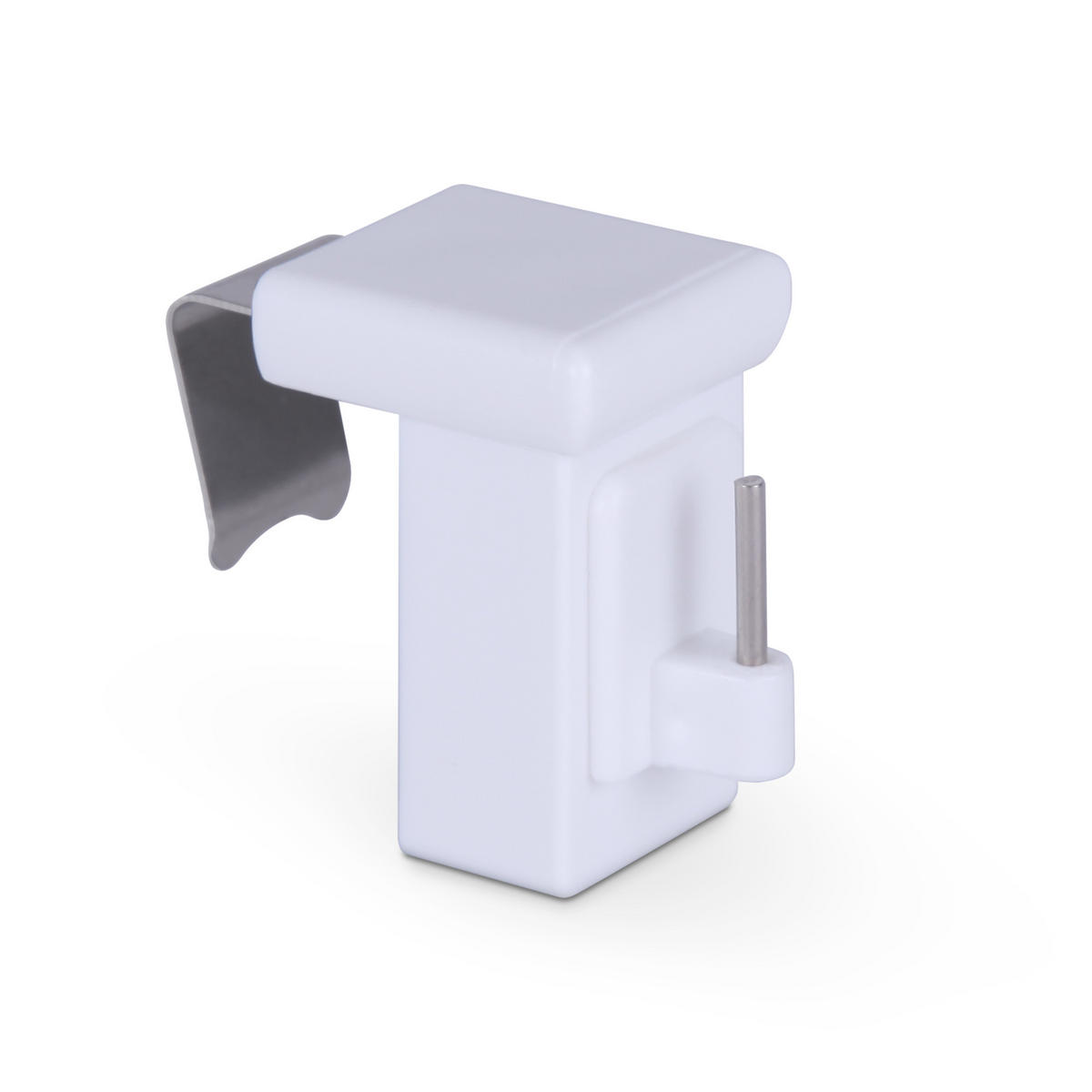 KLEMMTRÄGER für Vitragestangen 8er Pack - Weiß, Kunststoff (2/4/4cm) - Bestlivings