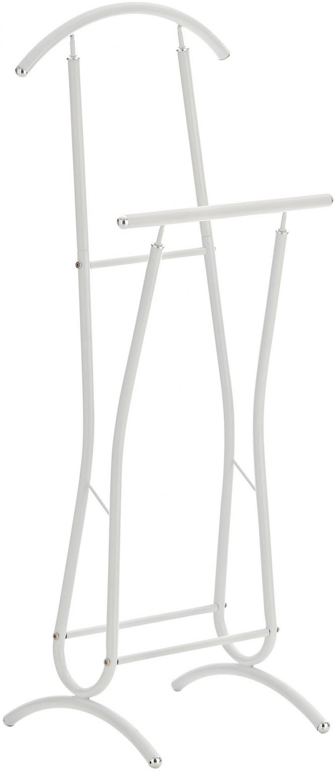 HERRENDIENER Metall weiß - Weiß, Metall (40/110/35cm) - CLP