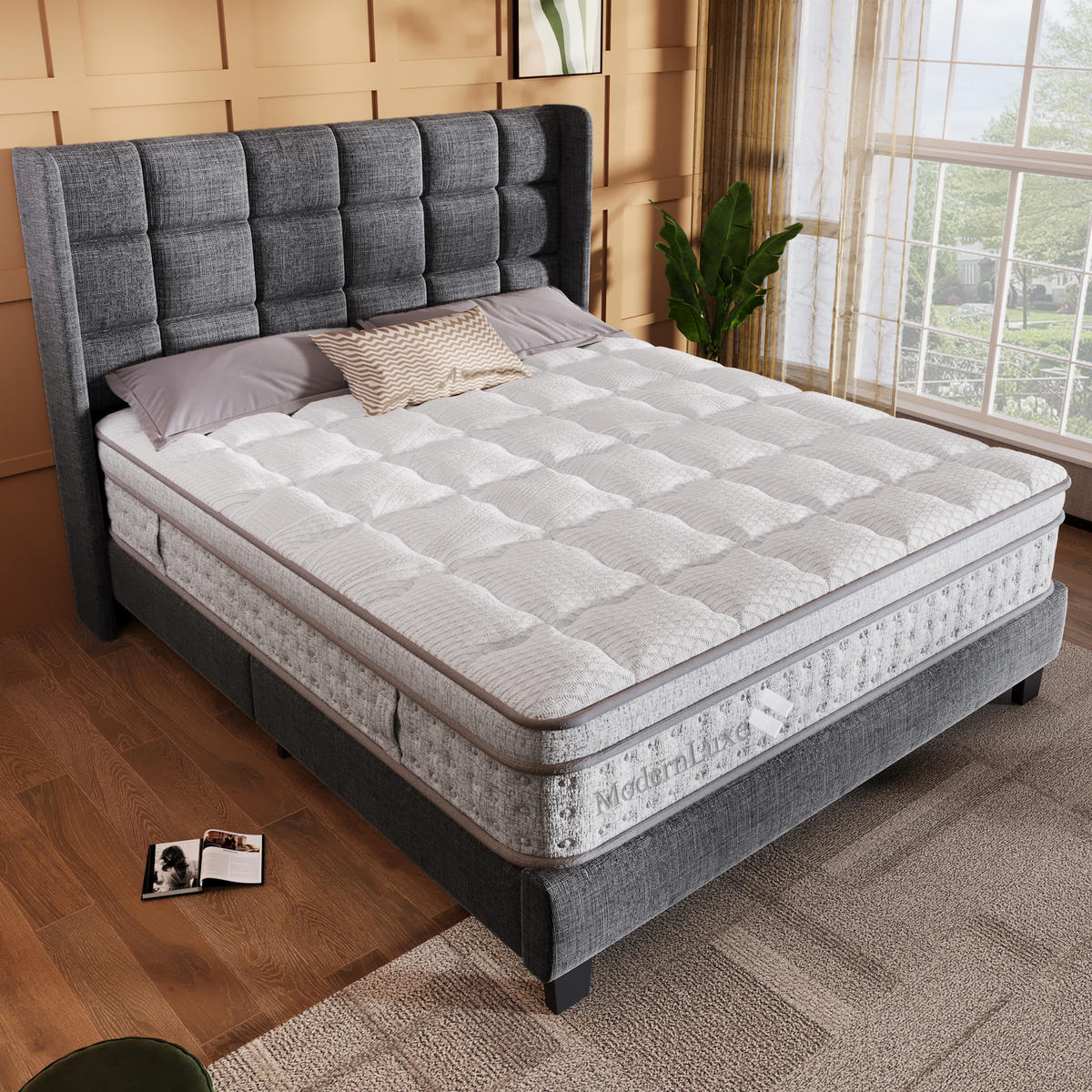 TASCHENFEDERKERNMATRATZE 140/200 cm Weiß H3, 25cm Hohe Kaltschaum Hybrid-Matratze - Weiß, Textil (140/200cm) - Oxeza