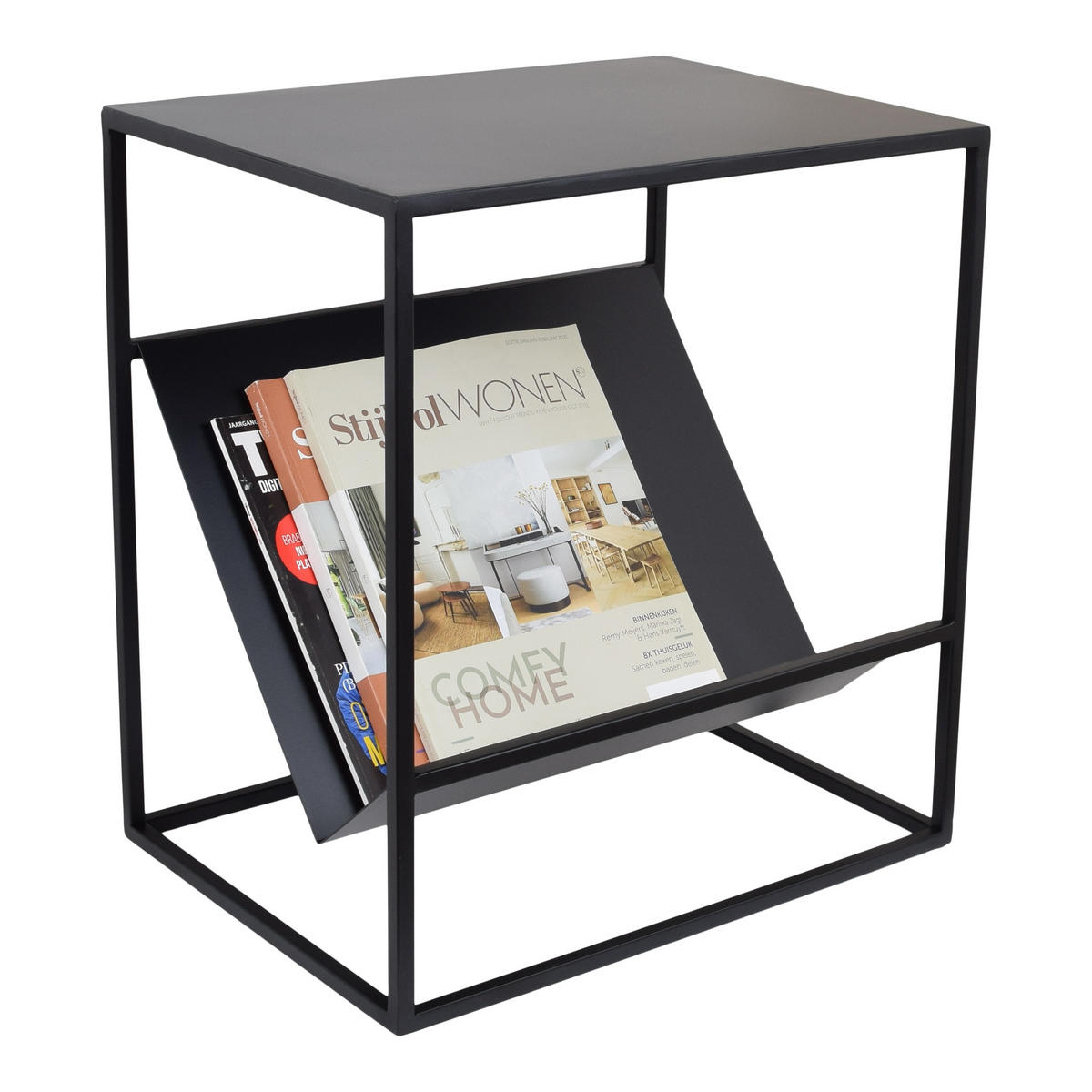 BEISTELLTISCH Freek Schwarz - Schwarz, Metall (34/45/50cm) - LOFT42