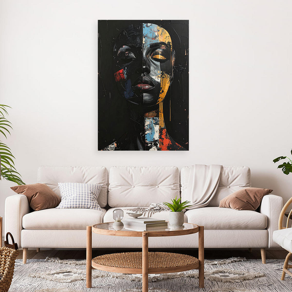 LEINWANDBILD Menschen & Charaktere 80x120cm - Schwarz, Textil (80/120cm) - Feeby