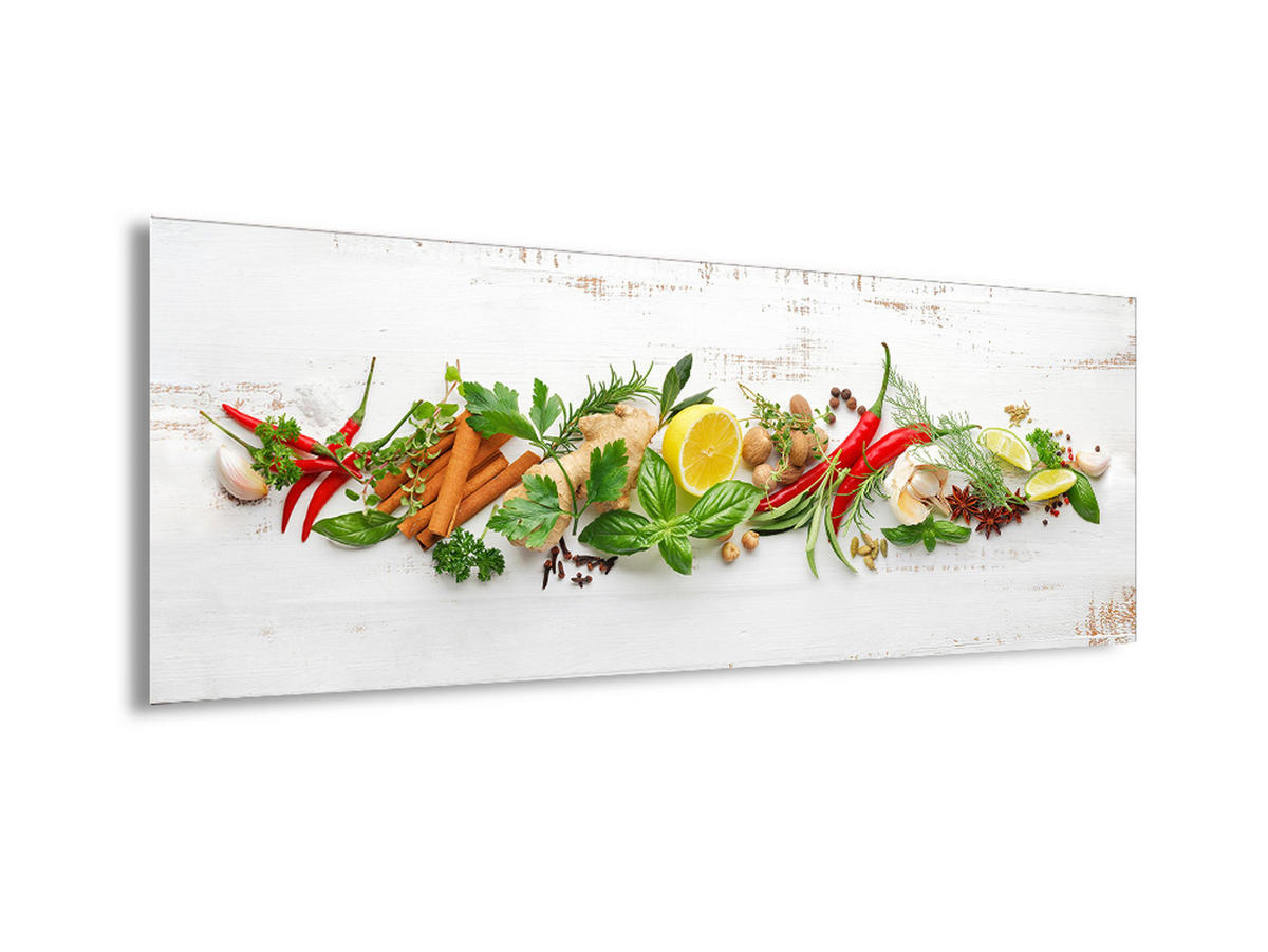 GLASBILD 80x30 cm Küche Landhaus - Gelb, Glas (80/30cm) - artissimo