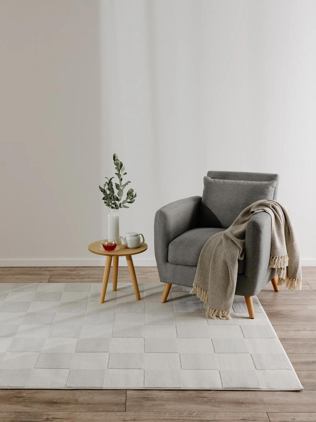 TEPPICH Claire Cream 200x300 cm - Creme, Kunststoff (200/300cm) - benuta