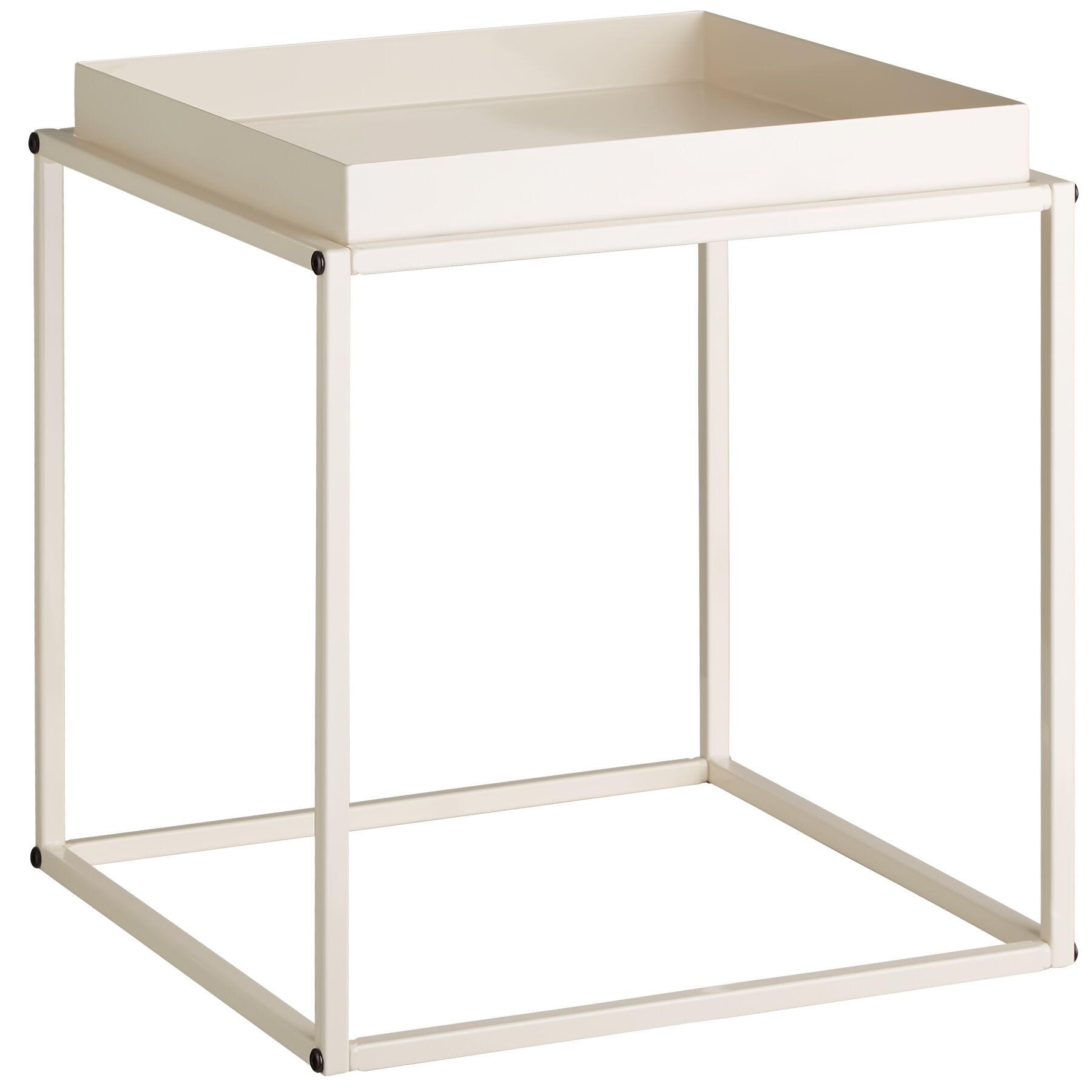 BEISTELLTISCH Cambridge,40 x 40 x 44 cm,creme - Creme, Metall (40/40/44cm) - tectake