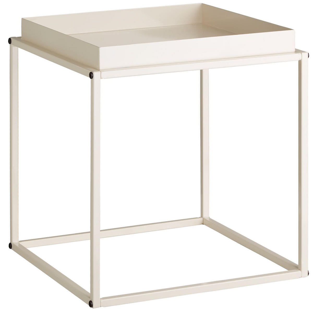 BEISTELLTISCH Cambridge,40 x 40 x 44 cm,creme - Creme, Metall (40/40/44cm) - tectake