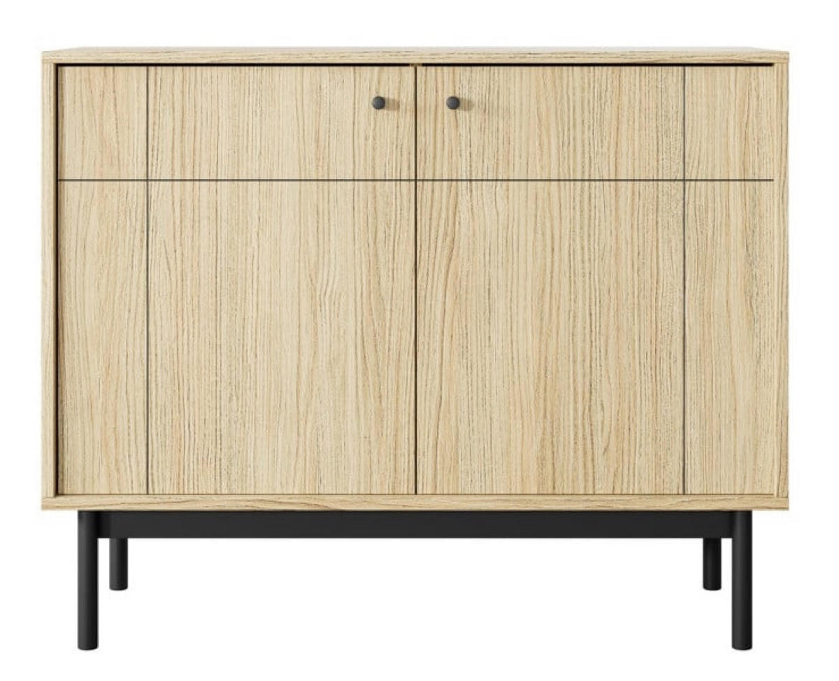 SIDEBOARD Linea Eiche K104 Japandi Stil - Multicolor, Holzwerkstoff (103.4/83.5/39cm) - Sepro Meble