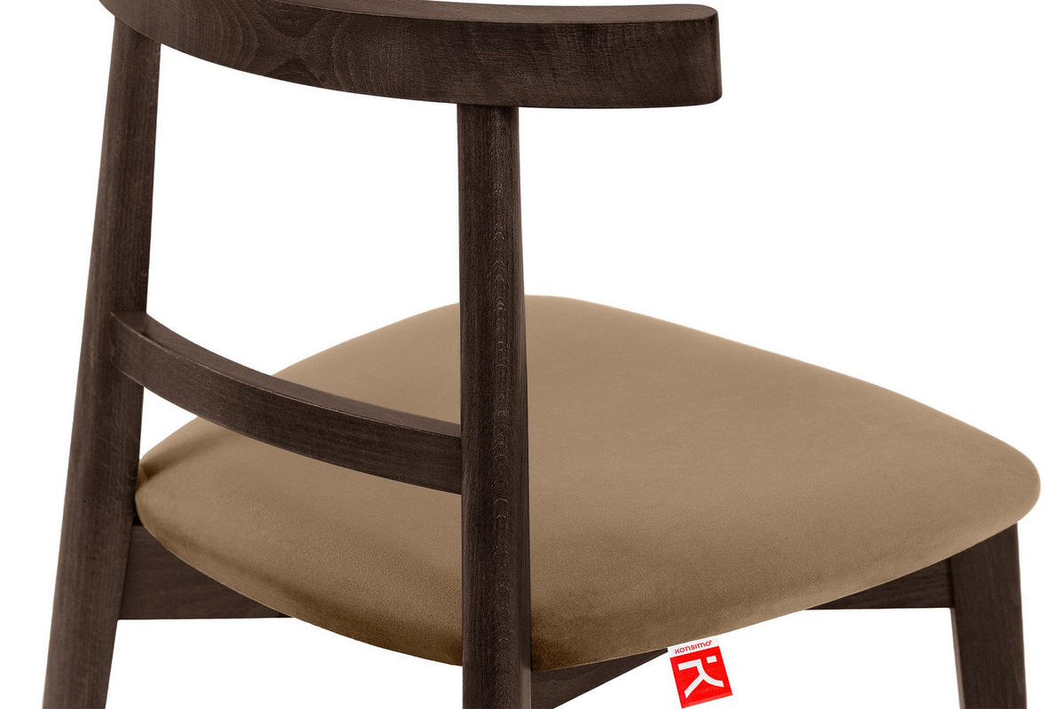 ESSTISCHSTÜHLE LILIO 2 St Vintage, Beige / dunkelbraun - Beige/Dunkelbraun, Holz/Textil (47/76/45cm) - KONSIMO®