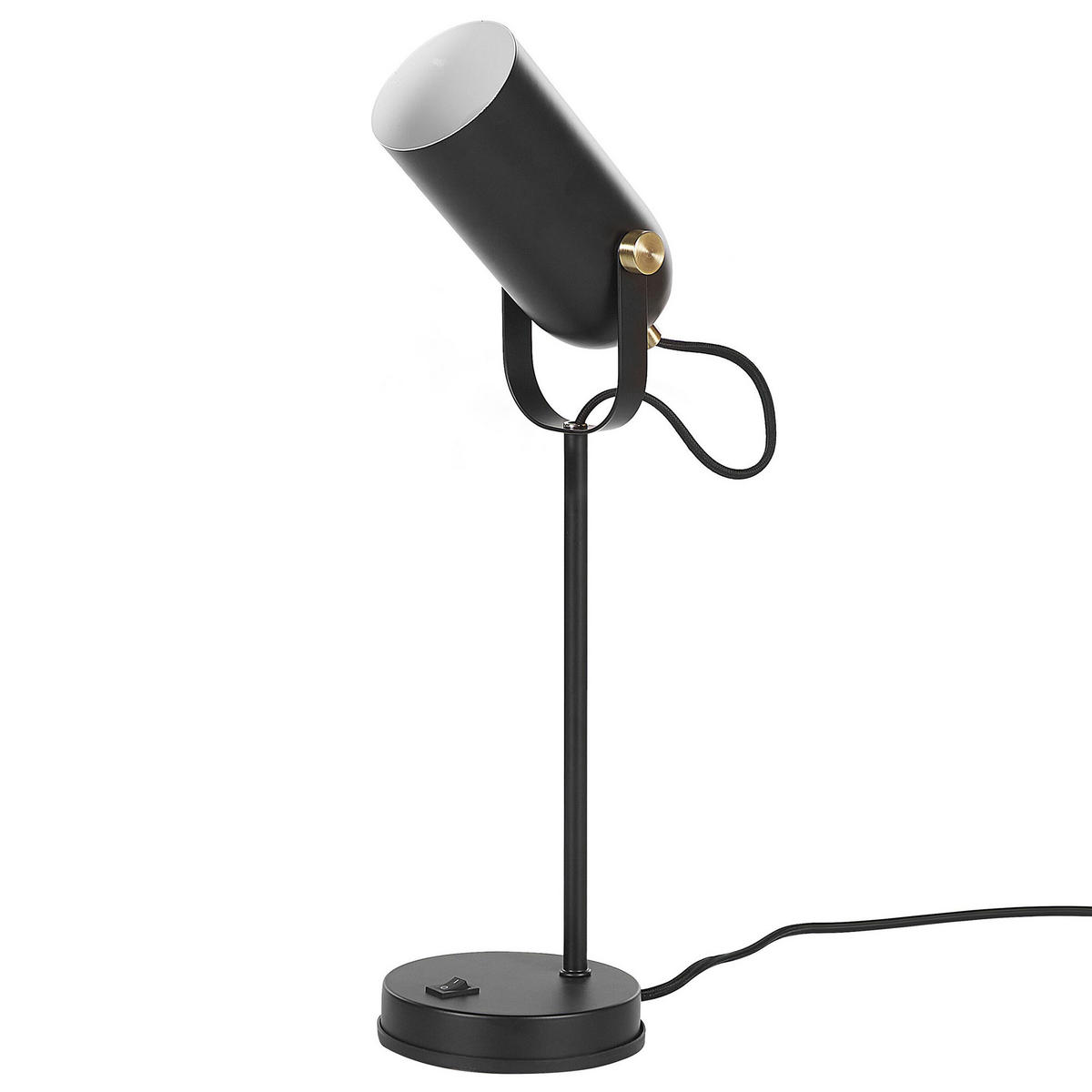SCHREIBTISCHLAMPE Tyria 8/8/48 cm - Schwarz, Metall (8/8/48cm) - Beliani