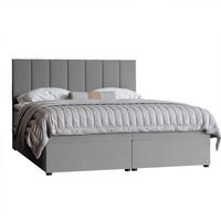 BOXBETT ZELTO 200/200 cm, mit Matratze und Topper, Hellgrau - Hellgrau, Holzwerkstoff/Textil (200/200cm) - Idohome