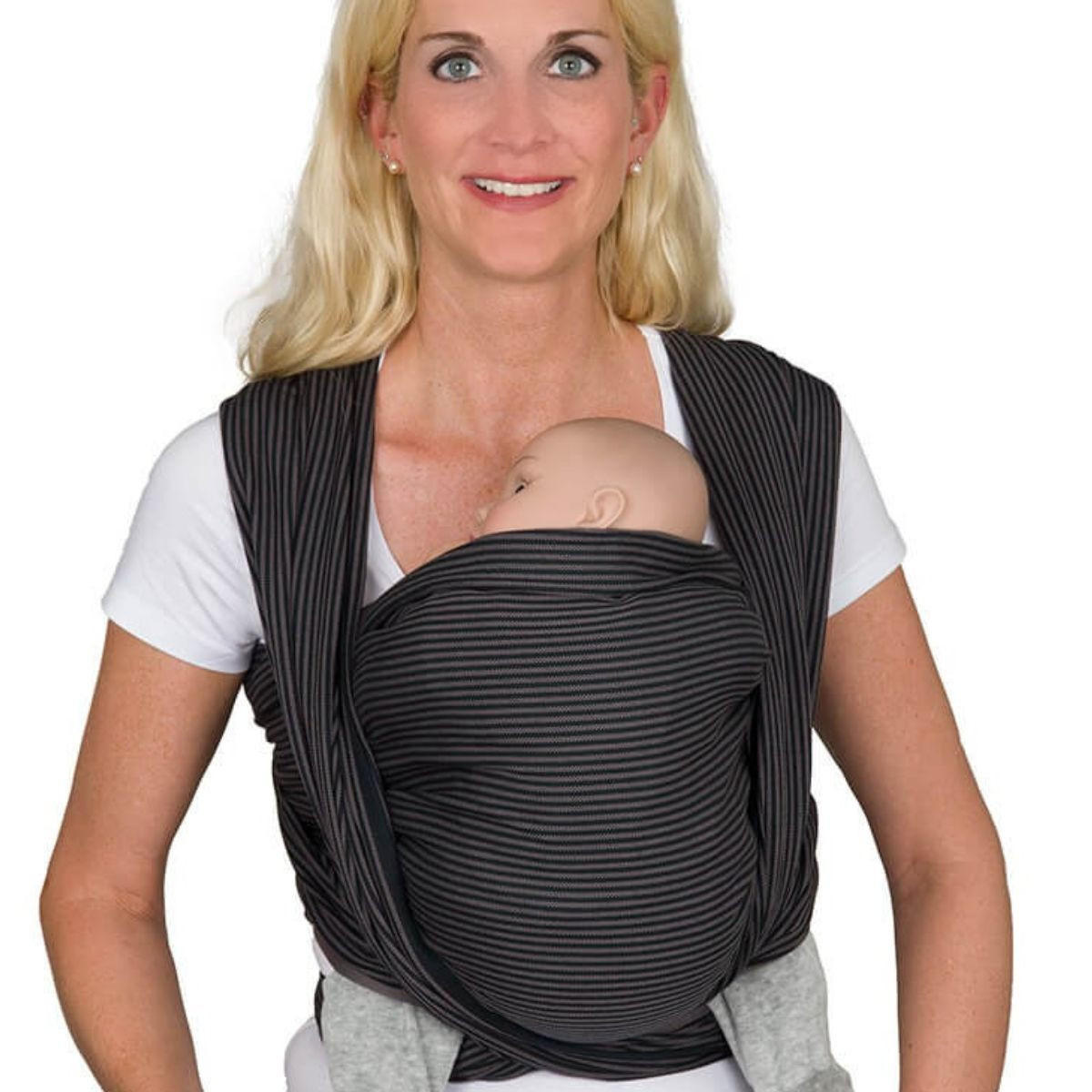 BABYTRAGETUCH Gewebtes Tragetuch - Dunkelgrau/Graphitfarben, Textil (70/0.1/460cm) - Hoppediz