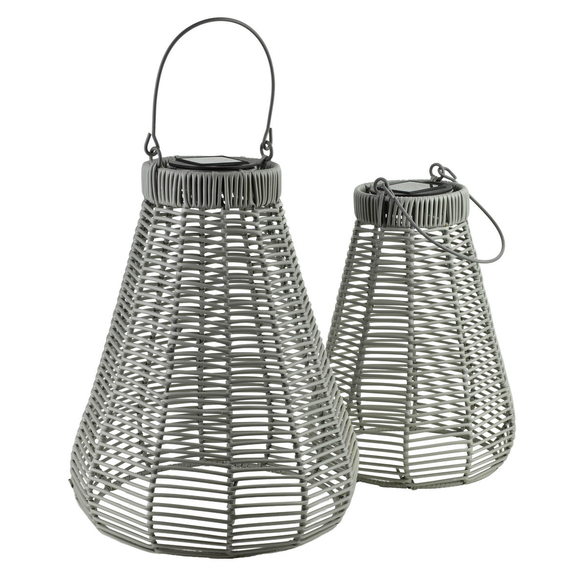 LATERNE Sokke grau 21/21/41 cm Kunstoff - Grau, Kunststoff (21/41/21cm) - Mondex