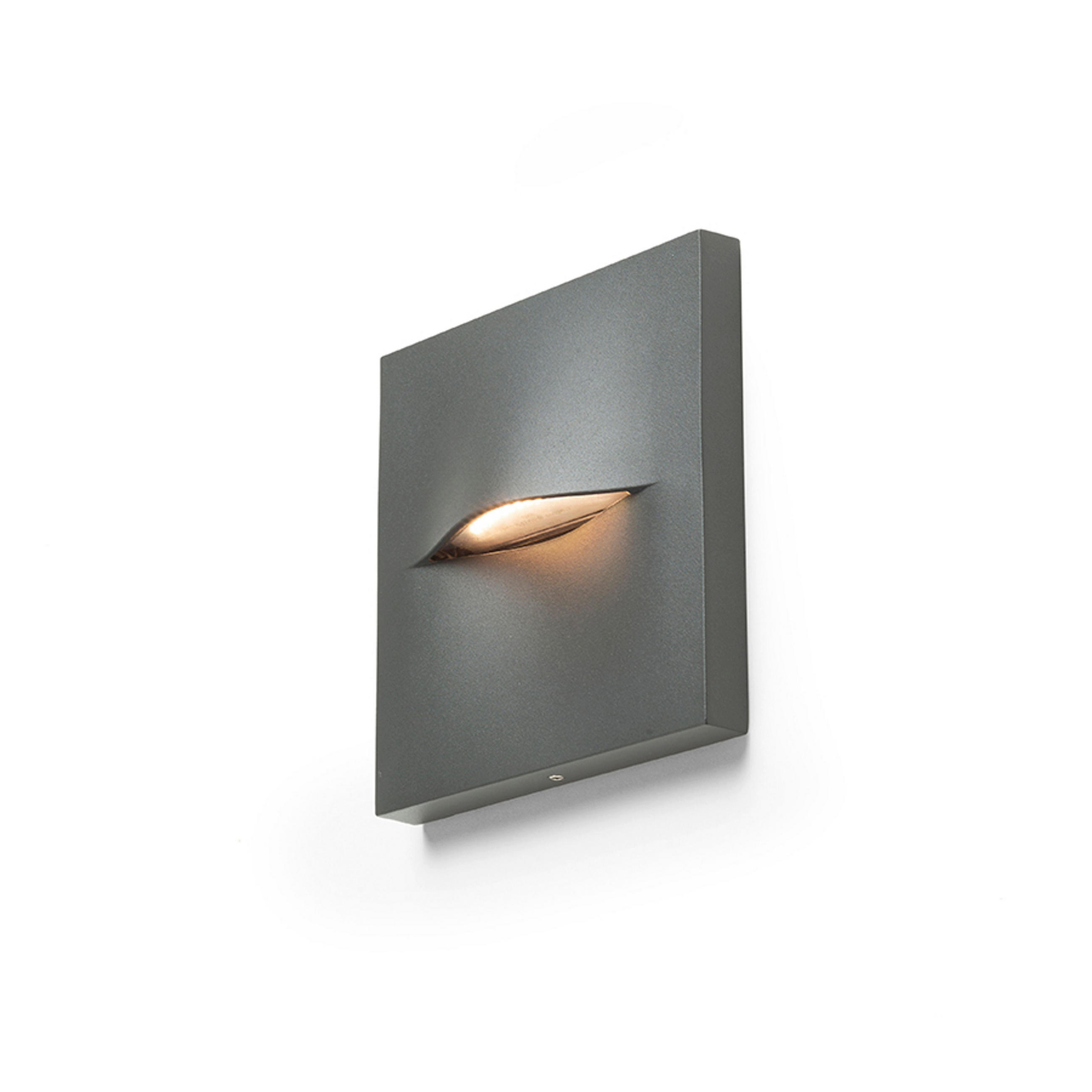 AUSSENLEUCHTE BOBO SQ Anthrazitgrau 3 W IP65 - Grau, Metall (15/15/30cm) - Rendl