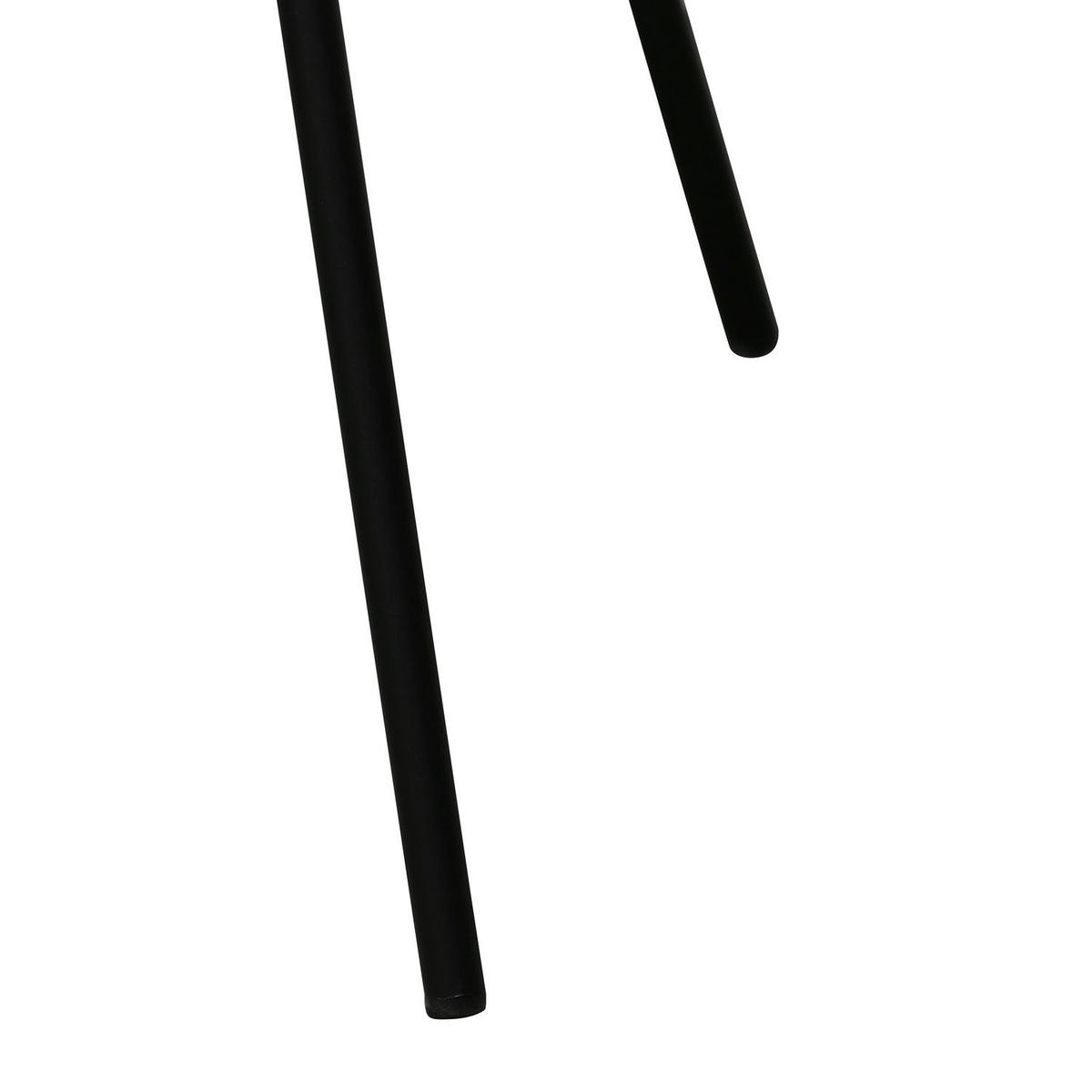 ARMLEHNSTUHL-SET 4 Stück in Teddystoff Grau - Schwarz/Grau, Textil/Metall (50/82/58cm) - Furnhouse