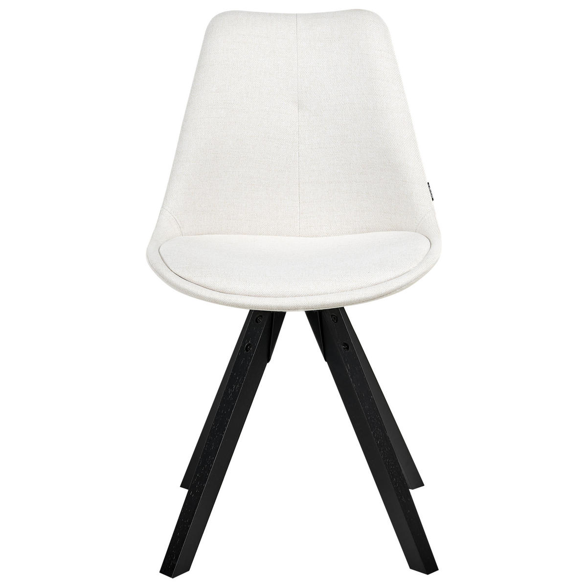 ESSZIMMERSTUHL 2er-Set Hellbeige Hedley - Beige/Schwarz, Textil (48/86/58cm) - Beliani