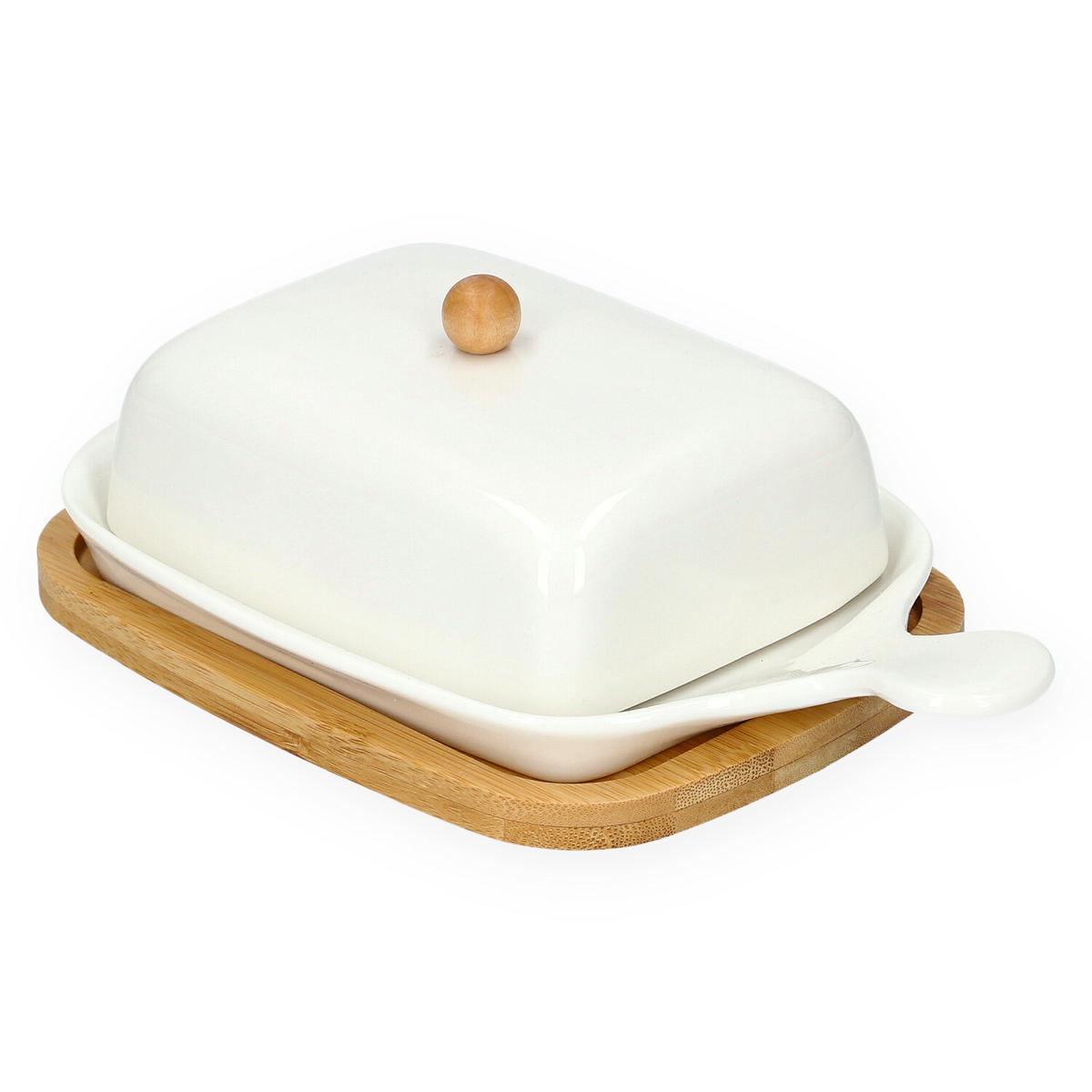 BUTTERDOSE Fincan 22 cm - Weiß, Keramik (13/7/22cm) - Homla