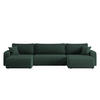 ECKSOFA U-Form Mit Schlaffunktion Und Bettkasten MILANO Dicker Cord Grün - Grün, Holz/Textil (312/145cm) - Kaiser Möbel