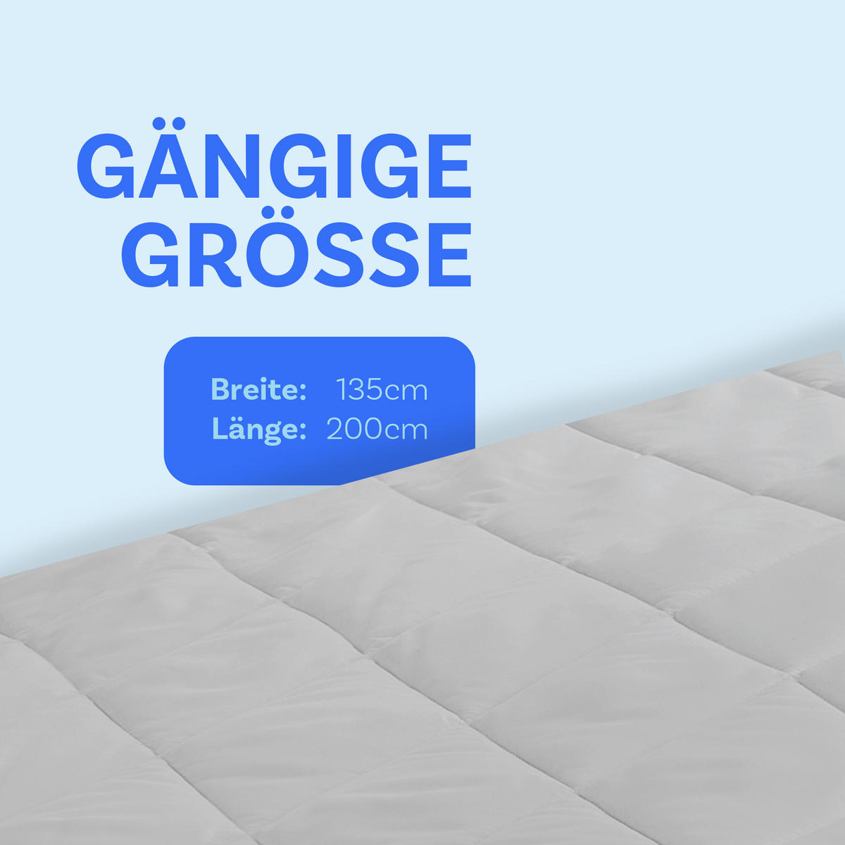 BETTDECKE leichte Sommerbettdecke - Hellgrau - 135 x 200 cm - ohne Bezug nutzbar - Hellgrau, Textil (135/200cm) - Bestlivings