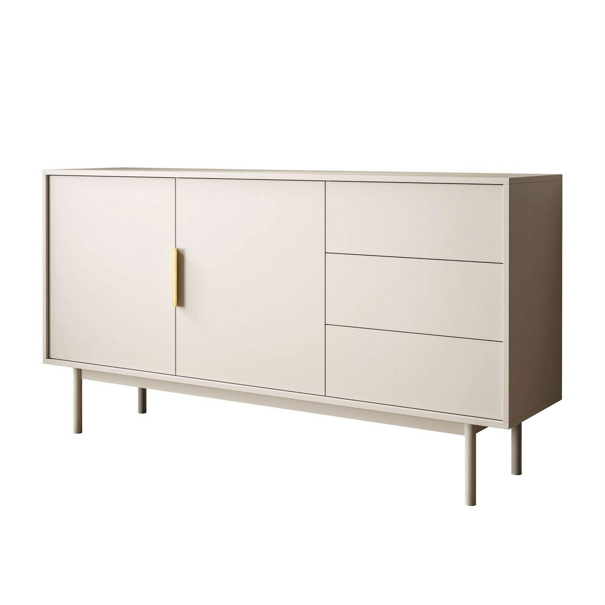 SIDEBOARD MIRACLE 2D3S mit Schubladen Kaschmir - Kaschmir, Holzwerkstoff (154/82/39cm) - Lookway
