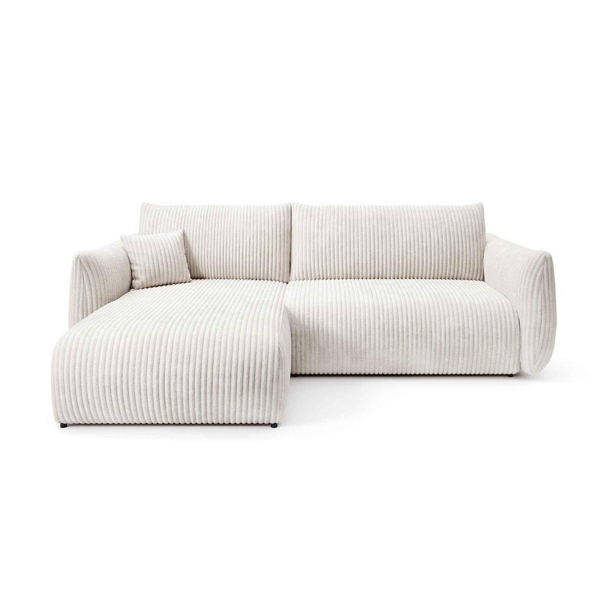 ECKSOFA ALLORO Rosa - Rosa, Textil (257/88/177cm) - Pillovely
