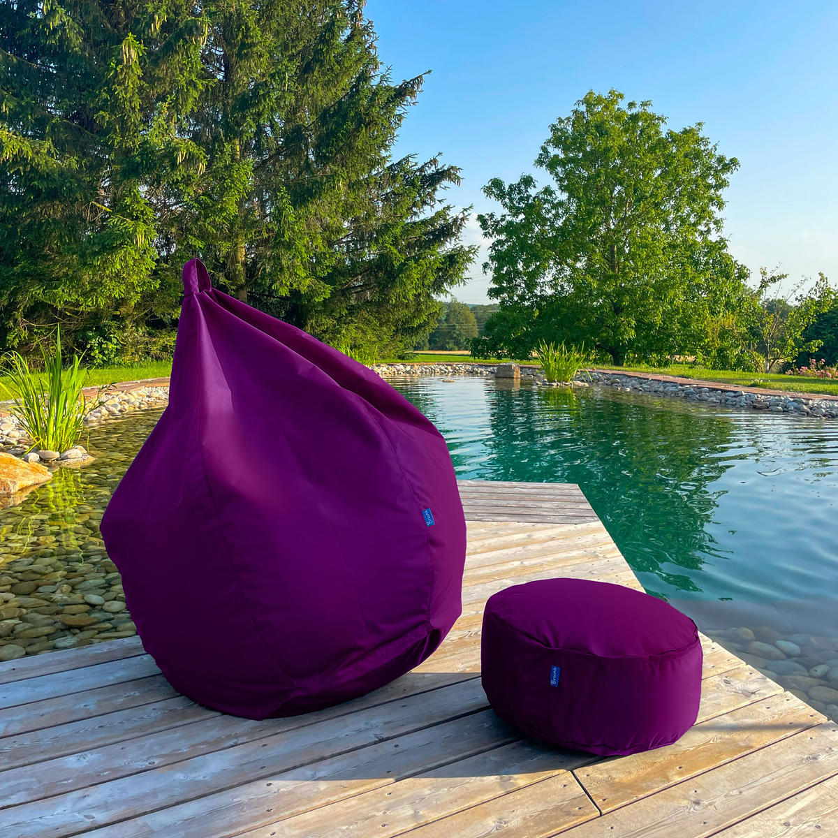 POUF M violett - Violett, Textil (500/200/500cm) - Bruni