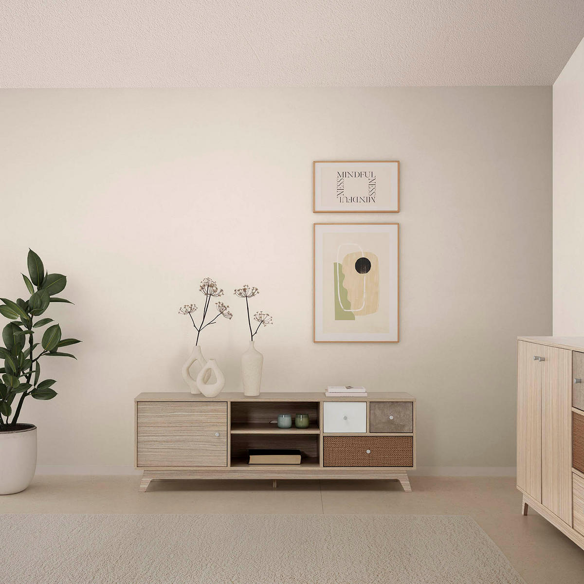 TV-ELEMENT Maia - Multicolor, Holzwerkstoff (150/50/40cm) - VS Venta-stock