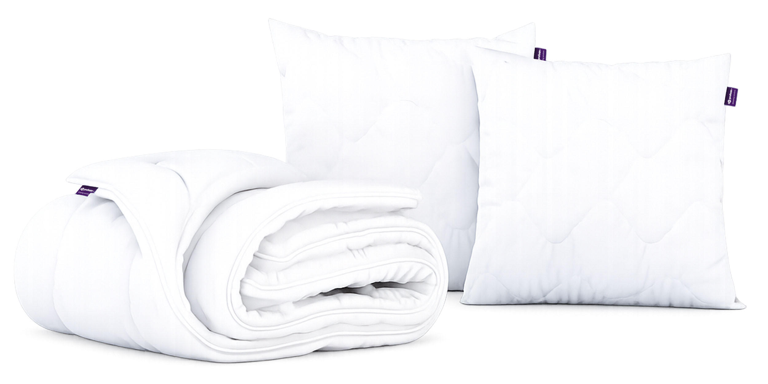 GANZJAHRESBETTDECKE Anti-Stress-Effekt CALIMA 160/200 mit Kopfkissen 80/80 - Weiß, Textil (160/200cm) - MKS