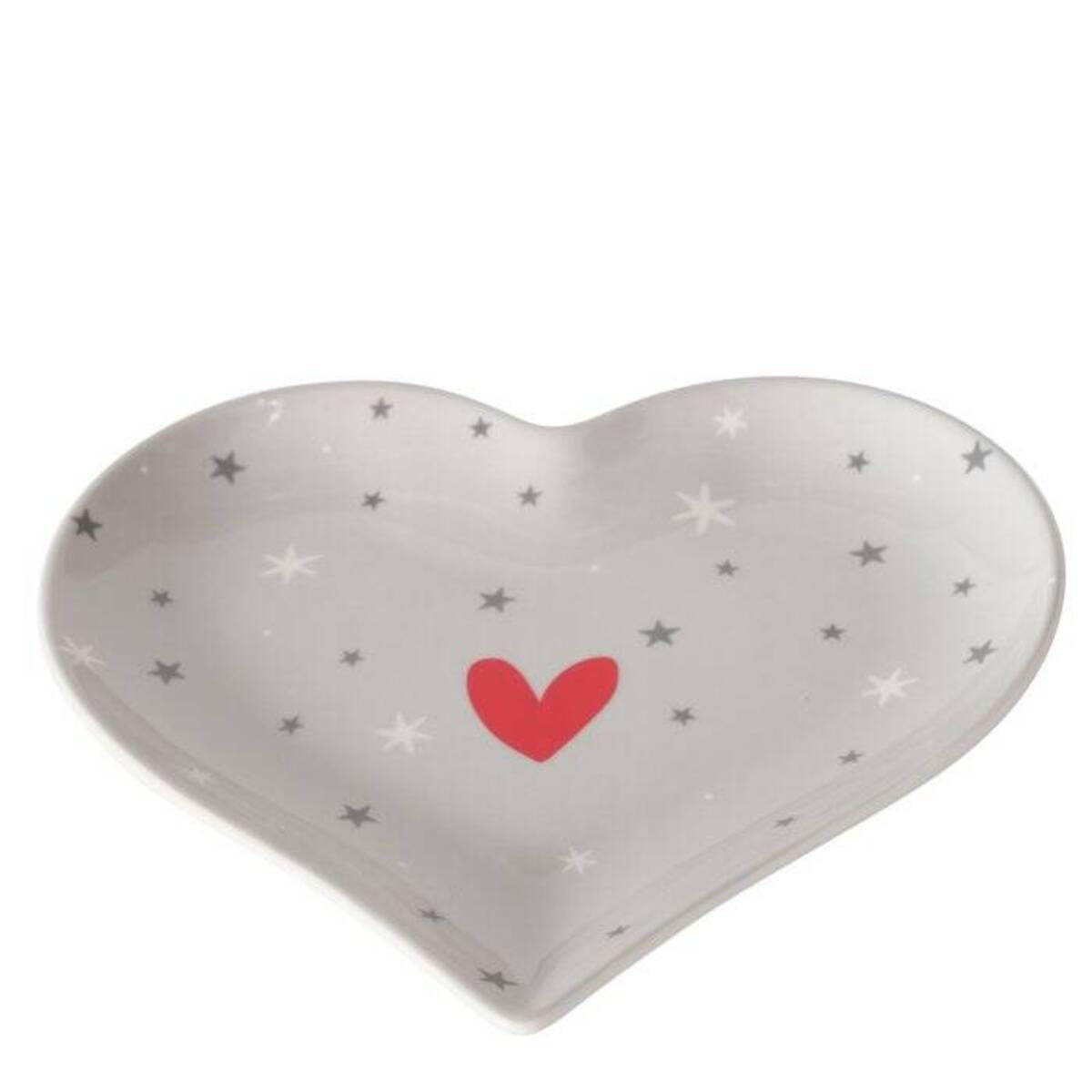 Boltze Home Herzschale Grau 2 cm