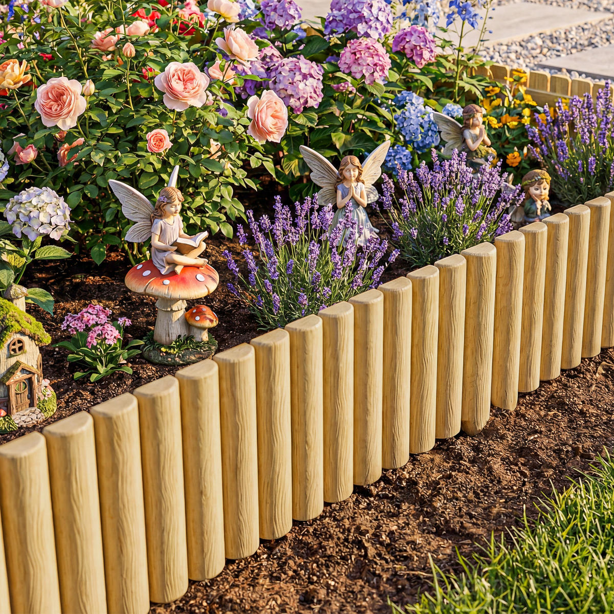 GARTENZAUN Naturfarben 176.0/2.7/30.0 cm - Naturfarben, Holz (2.7/30cm)