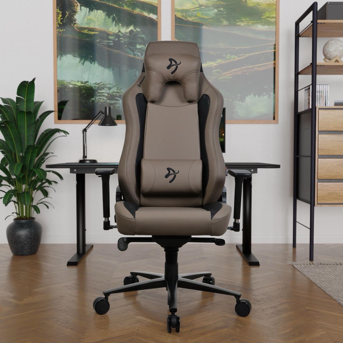 GAMINGSTUHL Vernazza SoftPU™ Braun - Schwarz/Braun, Kunststoff/Metall (68/135/50cm) - Arozzi