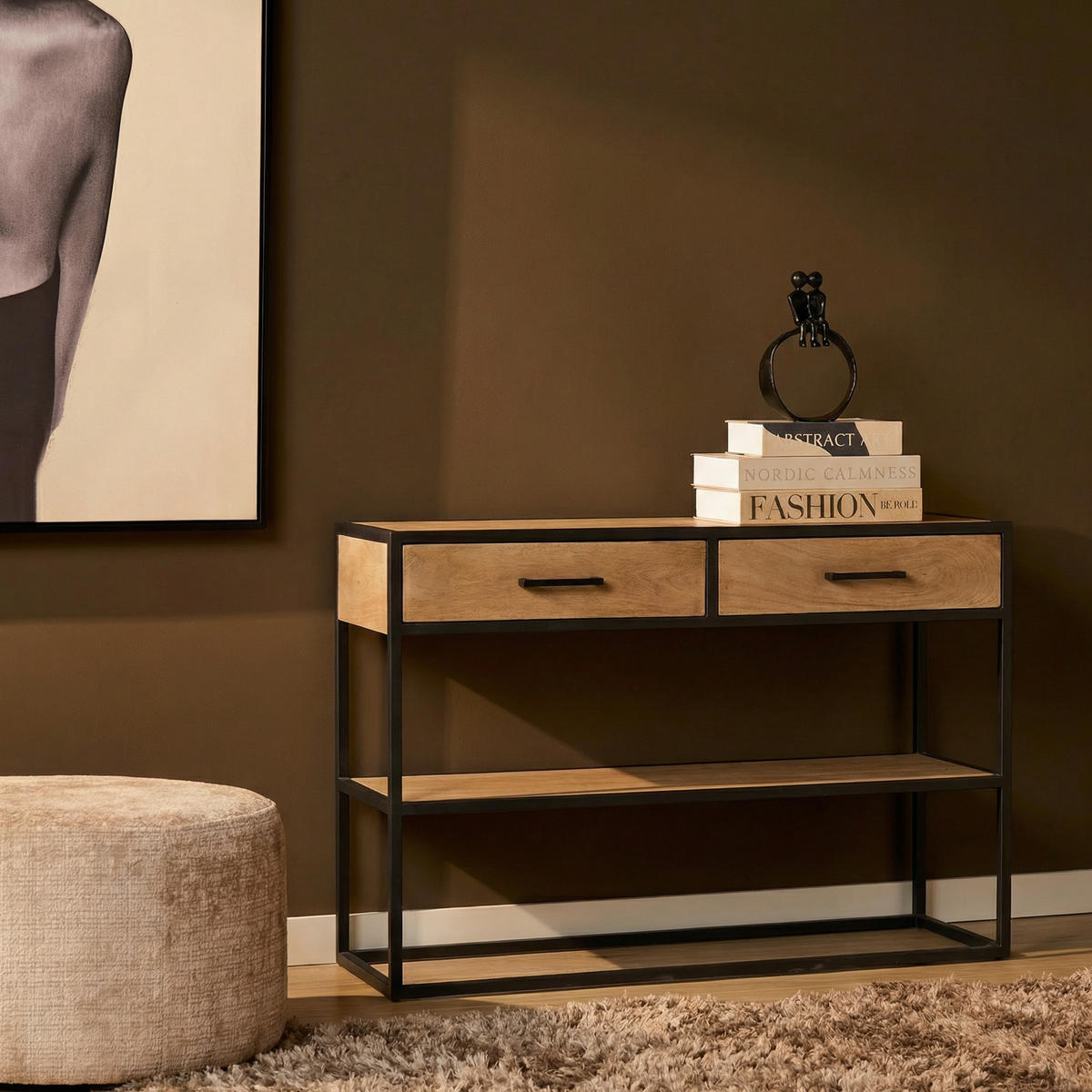 BEISTELLTISCH Dakota Braun 35/120/76 cm - Braun, Holz (35/120/76cm) - Starfurn
