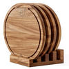 SCHNEIDEBRETT Set mit Halter Hemero 4tlg - Eichefarben, Holz (32/8cm) - KONSIMO®