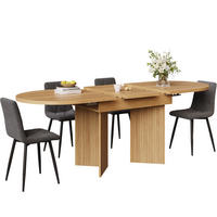 ESSTISCH 120/80/75 cm natur aus MDF ausziehbar - Hellbraun, Holzwerkstoff (120/80/75cm) - OKWISH