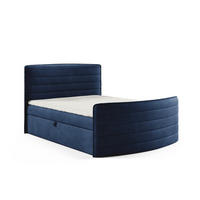 BOXBETT Ambra In Elisa Velvet - Blau, Holzwerkstoff/Textil (140/200cm) - Fun Möbel