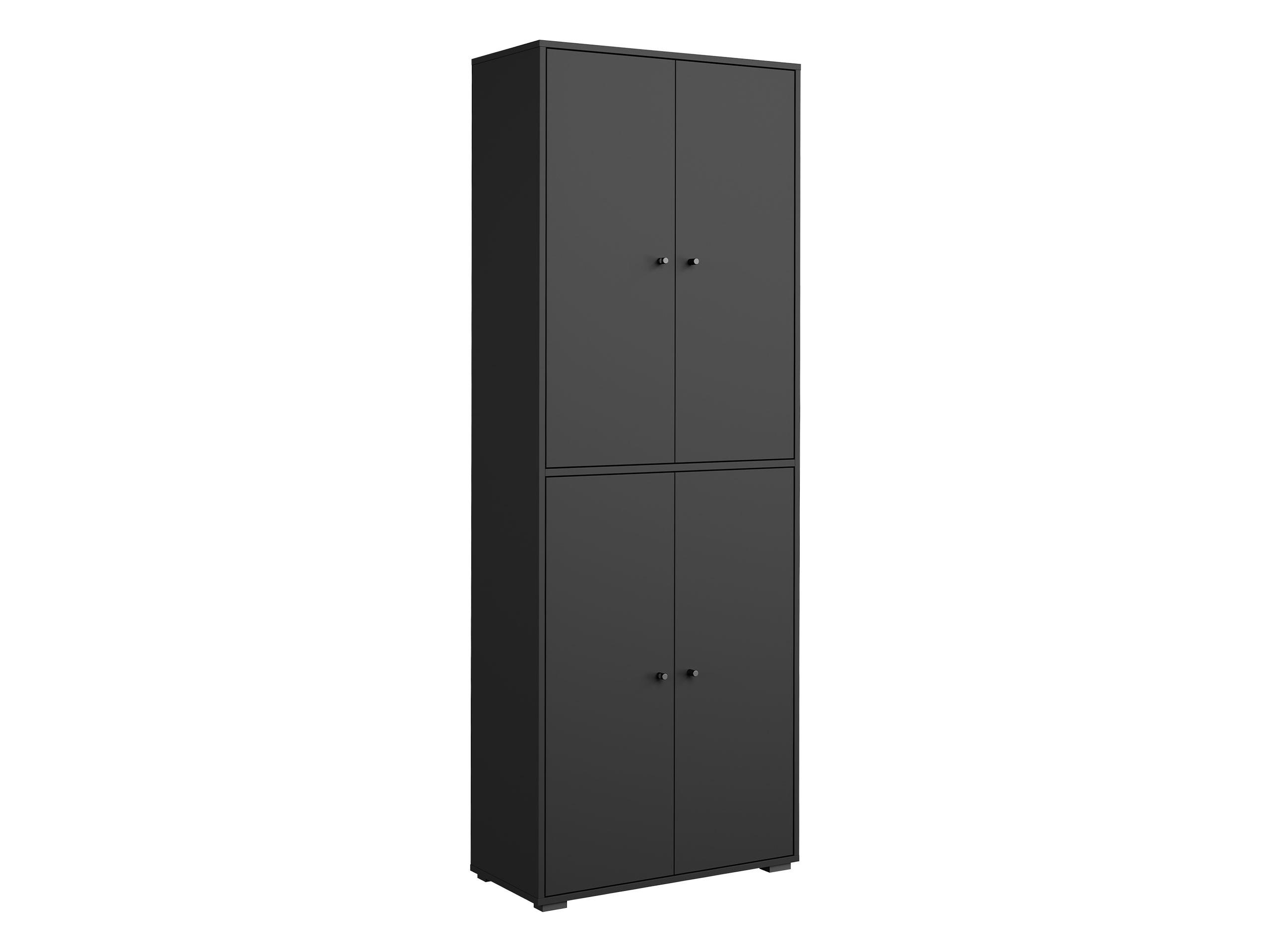 SCHUHSCHRANK Dino 023 - Schwarz/Graphitfarben, Holzwerkstoff/Kunststoff (70/190/33cm) - MIRJAN24