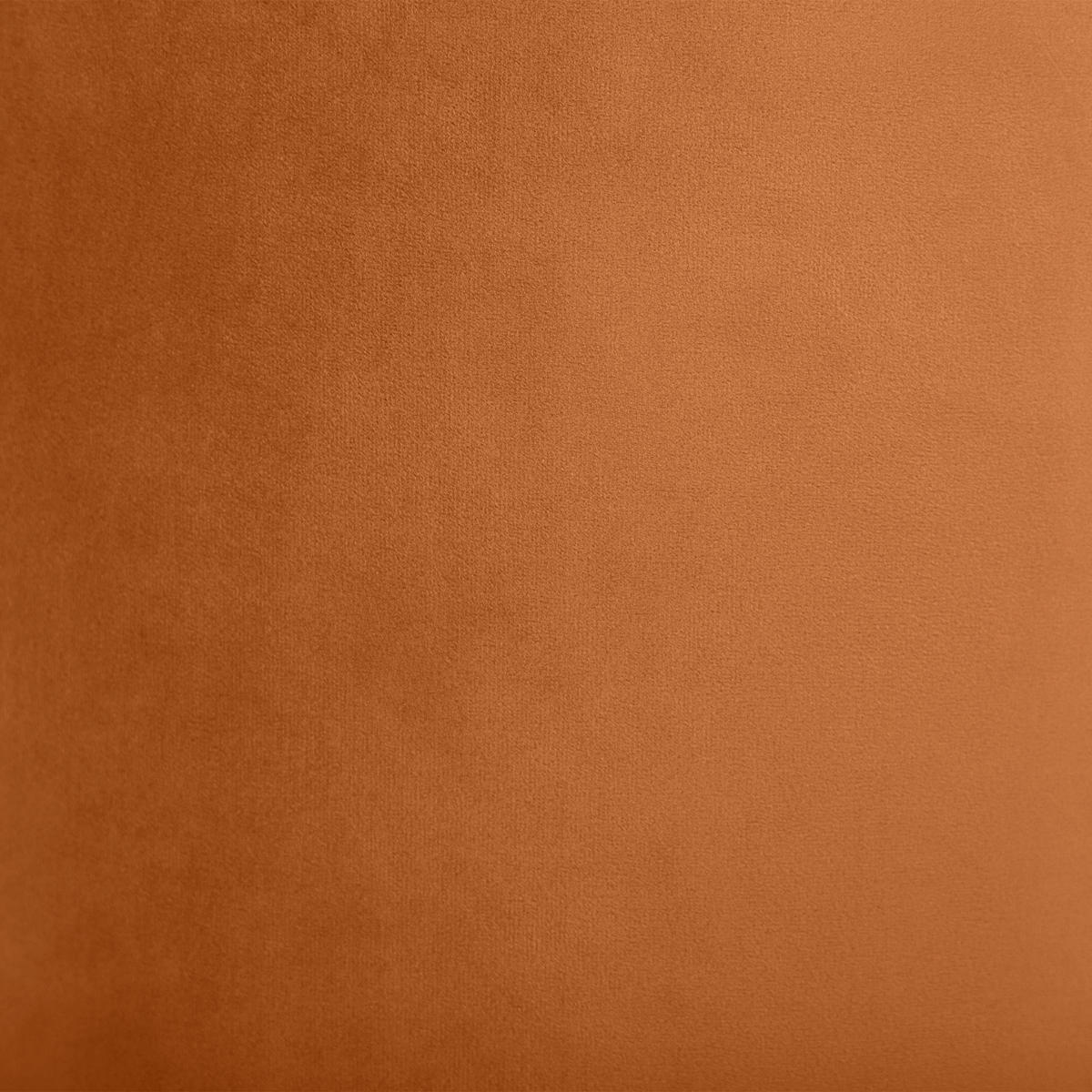 SITZPUFF Charlotte II Samt in gebranntem Orange und goldfarbenes Metall - Dunkelorange, Holzwerkstoff/Textil (60/40/60cm) - Sicaan