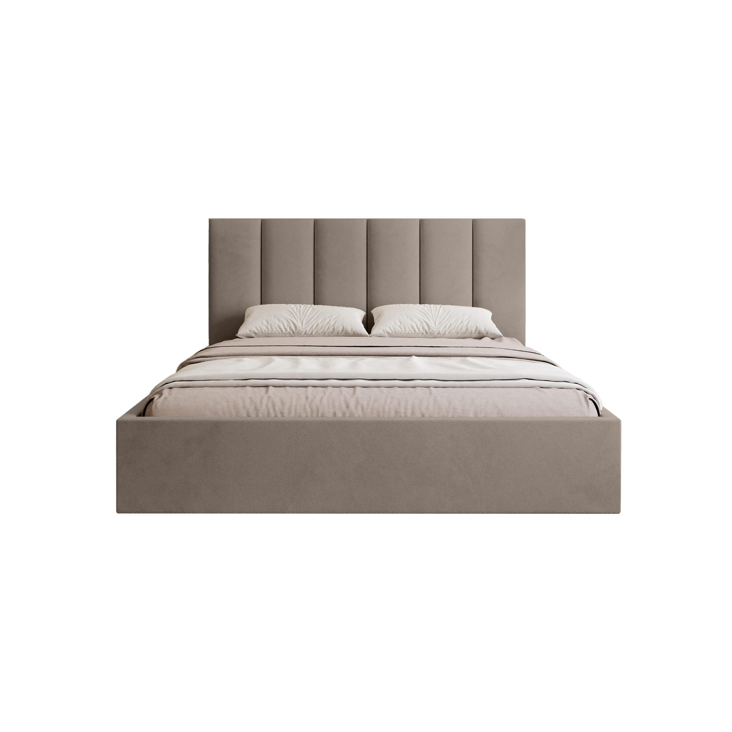 POLSTERBETT Eloria 200x200 cm, Taupe - Taupe, Textil (200/200cm) - Fedve