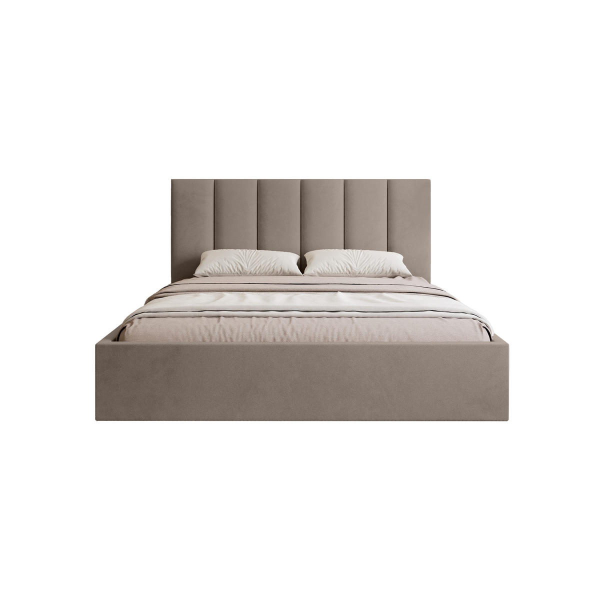 POLSTERBETT Eloria 200x200 cm, Taupe - Taupe, Textil (200/200cm) - Fedve